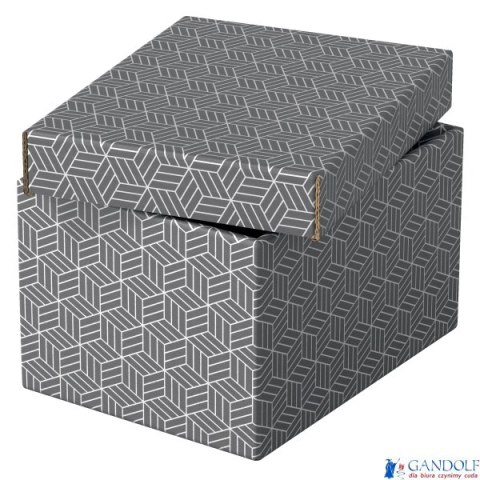 Pudełka domowe do przechowywania, rozmiar S, 3 sztuki, szare Esselte 628281