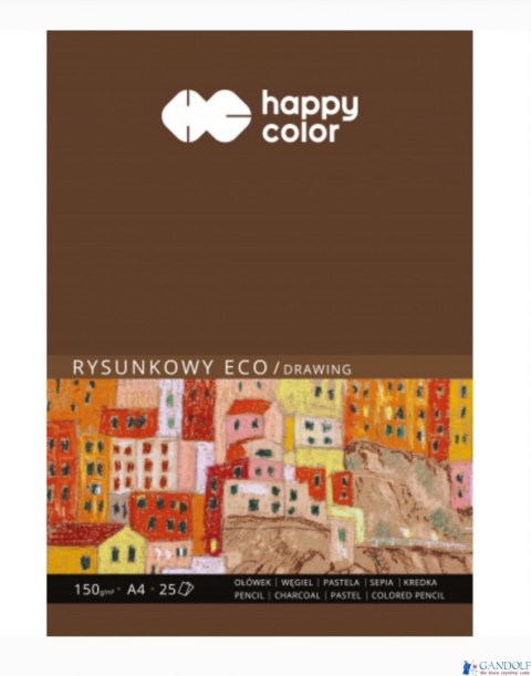 Blok rysunkowy ECO, ART, A4, 25 ark, 150g, Happy Color HA 3715 2030-A25 Blok rysunkowy ECO, ART, A4, 25 ark, 150g, Happy Color HA 3715 2030-A25