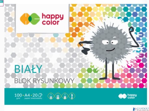 Blok rysunkowy biały A3, 100g, 20 ark, Happy Color HA 3710 3040-0 Blok rysunkowy biały A3, 100g, 20 ark, Happy Color HA 3710 3040-0