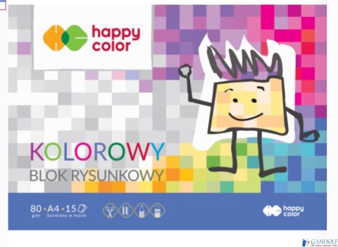 Blok rysunkowy kolorowy A3, 80g, 15 ark, Happy Color HA 3708 3040-09 Blok rysunkowy kolorowy A3, 80g, 15 ark, Happy Color HA 3708 3040-09