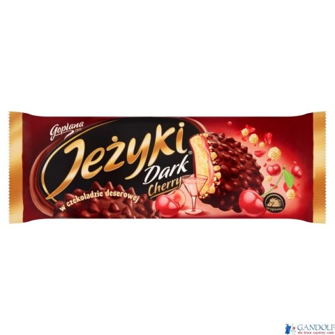 Ciastka JEŻYKI Dark Cherry 140g w czekoladzie deserowej