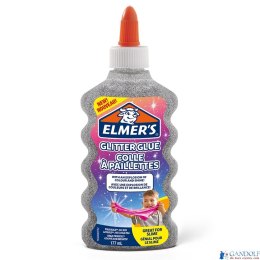 Elmers klej brokatowy, srebrny, zmywalny i przyjazny dzieciom, 177ml, 2077255 (X)