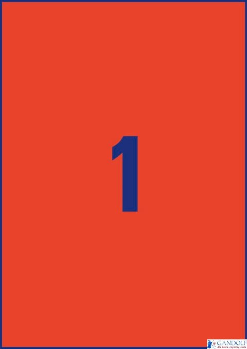 Etykiety czerwone 3470 210 x 297 100 ark. trwałe, Avery Zweckform