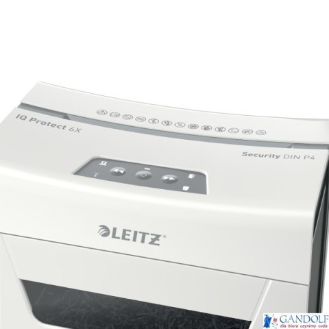 Niszczarka Leitz IQ Protect 6, P4, 6 kartek, 10 l kosz 80900000
