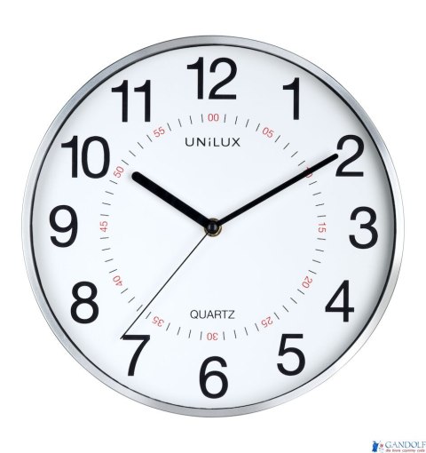Zegar UNILUX ARIA 28,5cm metaliczny szary 400094280 Zegar UNILUX ARIA 28,5cm metaliczny szary 400094280