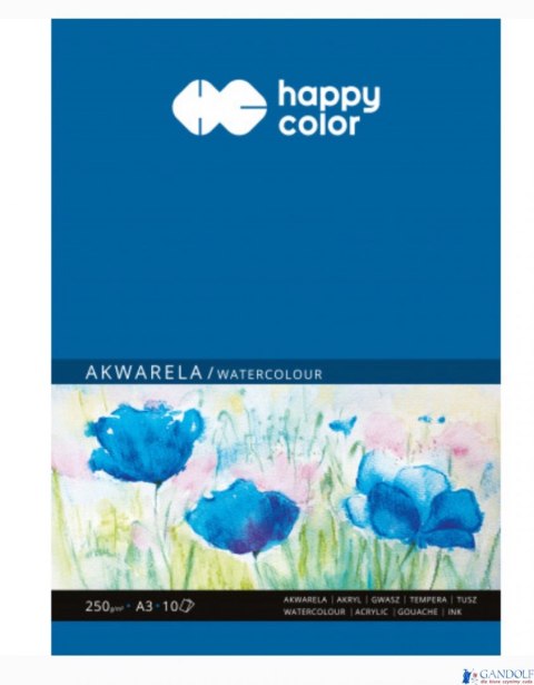 Blok akwarelowy, ART, A3, 10 ark, 250g, Happy Color HA 3725 3040-A10 Blok akwarelowy, ART, A3, 10 ark, 250g, Happy Color HA 3725 3040-A10
