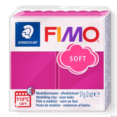 Kostka FIMO soft 57g, amarantowy, masa termoutwardzalna, Staedtler S 8020-22 Kostka FIMO soft 57g, amarantowy, masa termoutwardzalna, Staedtler S 8020-22