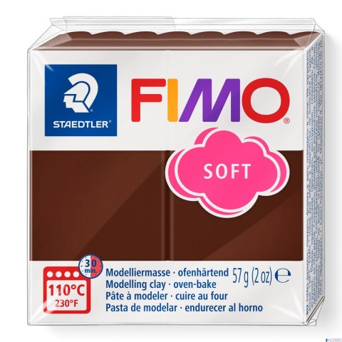 Kostka FIMO soft 57g, czekoladowy, masa termoutwardzalna, Staedtler S 8020-75 Kostka FIMO soft 57g, czekoladowy, masa termoutwardzalna, Staedtler S 8020-75