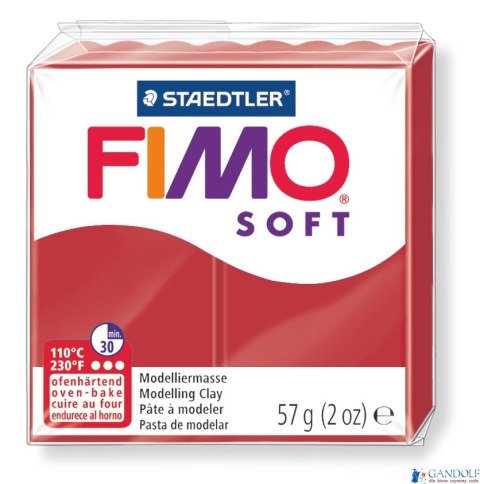 Kostka FIMO soft 57g, czerwień świąteczna - edycja limitowana, masa termoutwardzalna, Staedtler S 8020-2P Kostka FIMO soft 57g, czerwień świąteczna - edycja limitowana, masa termoutwardzalna, Staedtler S 8020-2P