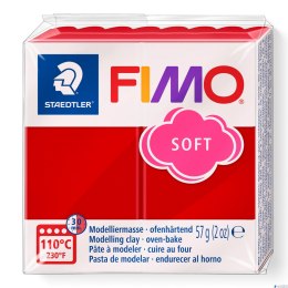 Kostka FIMO soft 57g, czerwień świąteczna - edycja limitowana, masa termoutwardzalna, Staedtler S 8020-2P