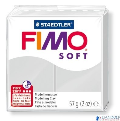 Kostka FIMO soft 57g, jasno szary, masa termoutwardzalna, Staedtler S 8020-80 Kostka FIMO soft 57g, jasno szary, masa termoutwardzalna, Staedtler S 8020-80