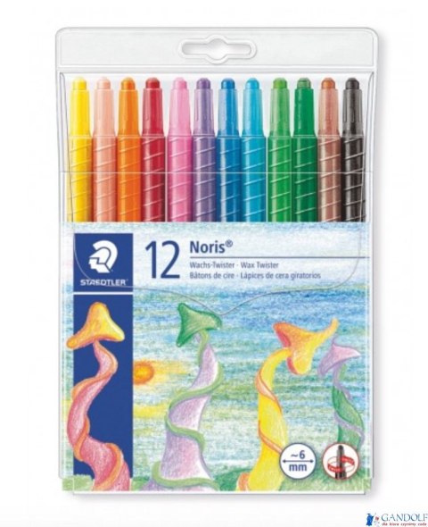 Twistery woskowe Noris Club, 12 kol. w etui, Staedtler S 221 NWP12 Twistery woskowe Noris Club, 12 kol. w etui, Staedtler S 221 NWP12