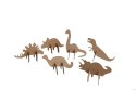 Zestaw kształtów tekturowych 3D, DINO, 6 szt, 15, 12 cm, Happy Color HA 4513 1512-DN6