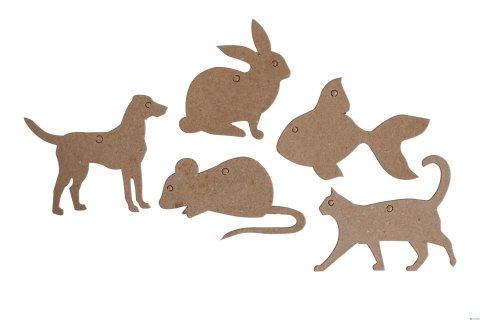 Zestaw kształtów tekturowych PETS, 5 szt, 12x6 cm, Happy Color HA 4512 1206-PE5 Zestaw kształtów tekturowych PETS, 5 szt, 12x6 cm, Happy Color HA 4512 1206-PE5