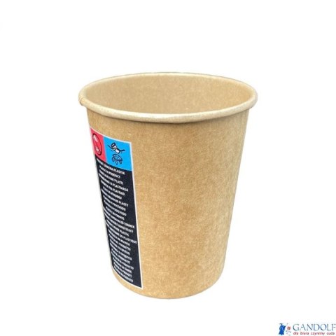 Kubek papierowy KRAFT 250ml brązowy (100) 27253 Kubek papierowy KRAFT 250ml brązowy (100) 27253