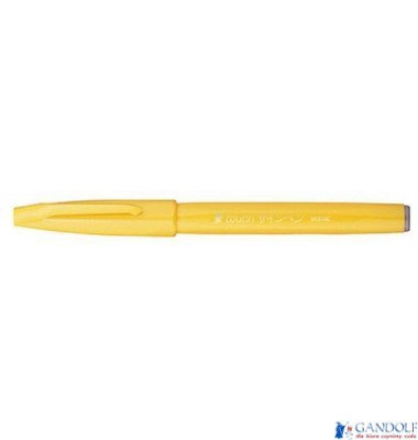 Pisak pędzelkowy do kaligrafii żółty SES15-G PENTEL