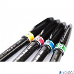 Precyzyjny pędzelek do kaligrafii i liternictwa Brush SignPen Artist pomarańczowy SESF30-F PENTEL