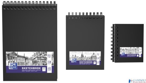 Szkicownik SKETCHBOOK podwójna spirala A4 50k 100g czarny 400152648 OXFORD Szkicownik SKETCHBOOK podwójna spirala A4 50k 100g czarny 400152648 OXFORD