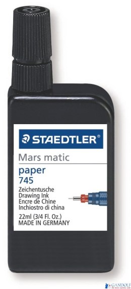 Tusz kreślarski Marsmatic, na papier, czarny, 22 ml, Staedtler S 745 R-9