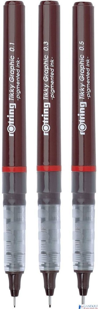 Zestaw cienkopisów TIKKY 0.1/ 0.3/ 0.5 mm ROTRING 1904780 Zestaw cienkopisów TIKKY 0.1/ 0.3/ 0.5 mm ROTRING 1904780