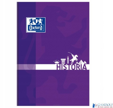 Brulion historia A5 80k 90g kratka z marginesem 400128283 OXFORD