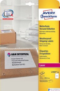 Etykieta L7997-25 ZF wodoodporne do drukarek laserowych Etykieta L7997-25 ZF wodoodporne do drukarek laserowych