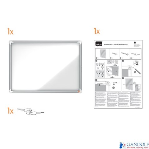 Gablota magnetyczna wewnętrzna Nobo Premium Plus 4xA4 1902557 Gablota magnetyczna wewnętrzna Nobo Premium Plus 4xA4 1902557