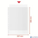 Koszulka groszkowa Recycled Premium PP 70 mic. A4 Maxi, w kartonie, 627502 op.50 szt. Esselte