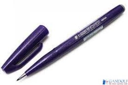 Pisak pędzelkowy do kaligrafii fioletowy SES15-V PENTEL