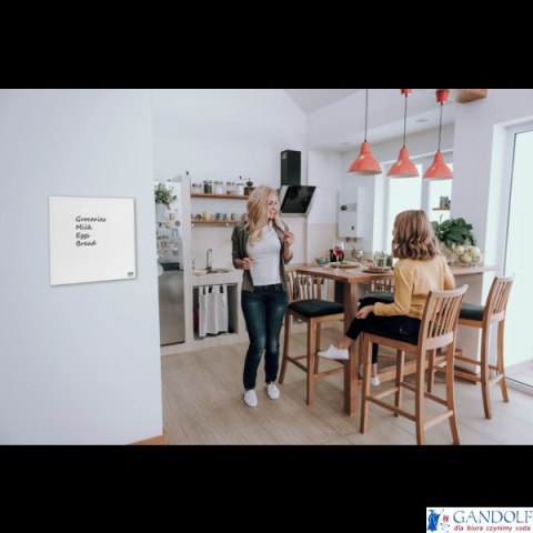 Tablica szklana NOBO Diamond Glass biała 450x450 1903957