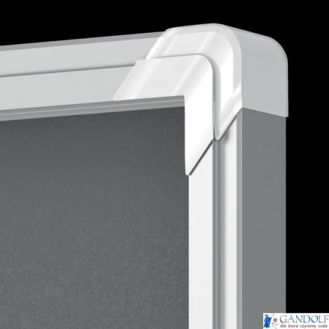 Gablota filcowa Nobo Premium Plus 27xA4, szara (drzwiczki przesówne) 1915339