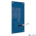 Mała podłużna szklana tablica suchościeralna Nobo Home 300x600mm, niebieska 1915607
