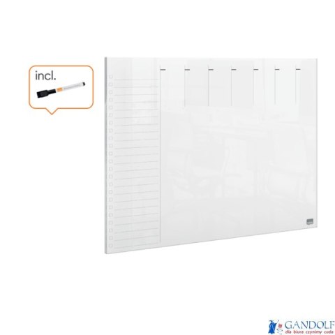 Planer akrylowy tygodniowy na biurko Nobo Home A4 1915614