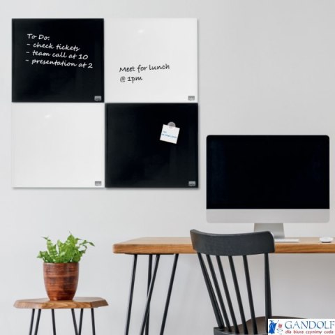 Tablica szklana NOBO Diamond Glass czarna 450x450 1903951 Tablica szklana NOBO Diamond Glass czarna 450x450 1903951