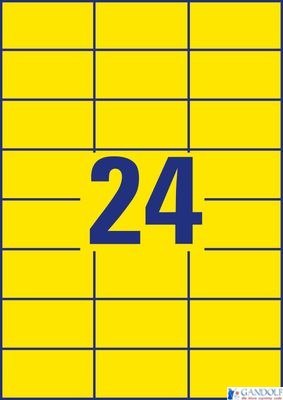 Etykiety Heavy Duty, A4, 20 ark./op., 70 x 37 mm, żółte, poliestrowe, AVERY ZWECKFORM, L6131-20