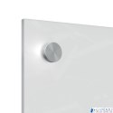 Mała podłużna szklana tablica suchościeralna Nobo Home 300x600mm, biała 1915603