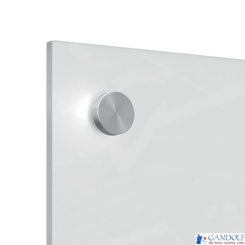 Mała podłużna szklana tablica suchościeralna Nobo Home 300x600mm, biała 1915603