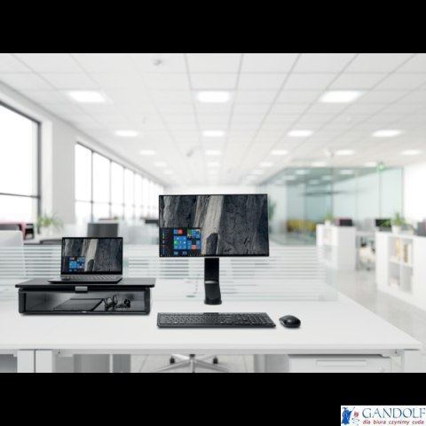 Podstawka_ pod monitor Kensington UVStand z przegrodą UV do dezynfekcji, czarna K55100WW