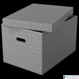 Pudełka domowe do przechowywania, rozmiar L, 3 sztuki, szare Esselte 628287