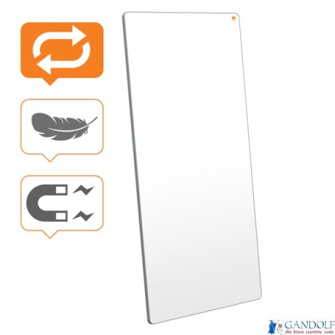 Tablica podwójna suchościeralna do systemu mobilnego Move&Meet, wykończenie szare Nobo 1915563